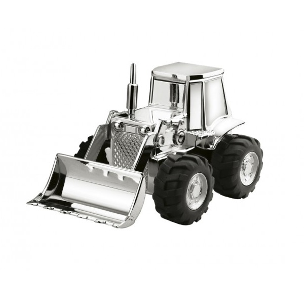 zilverstad spaarpot tractor graveren / personaliseren