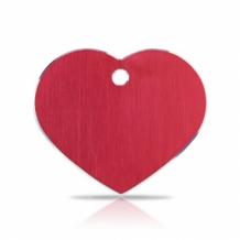 grote rode dierenpenning hart graveren personaliseren